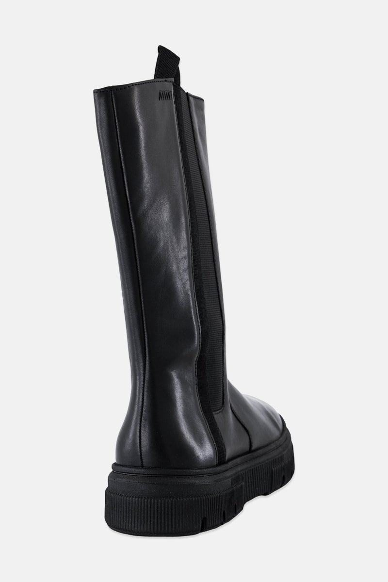 GEOX Women Isotte Zipper Closure Knee Length Boots, Black - Image 3